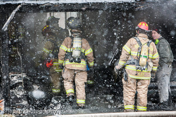 Larry Shapiro fire photos at a house fire in Wauconda at 26703 N Main Street 1-23-13